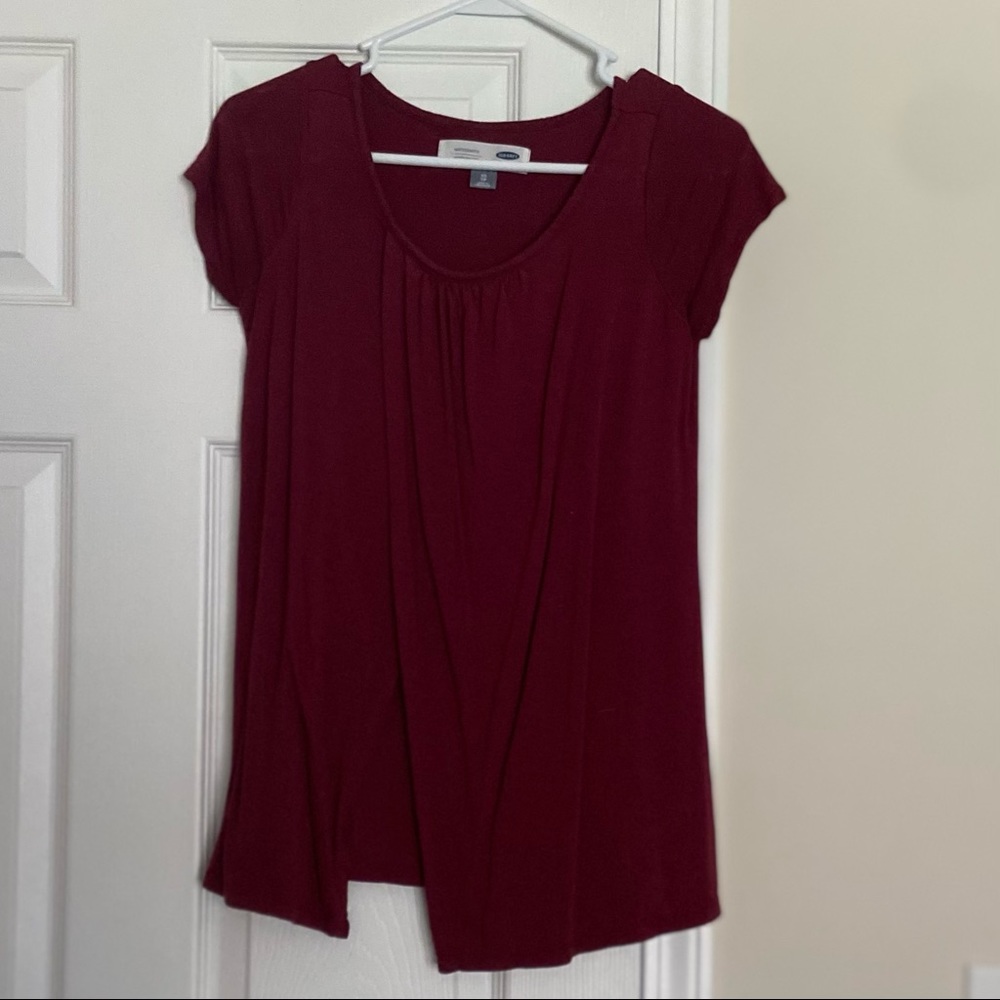 Burgundy Old Navy nursing/maternity tunic